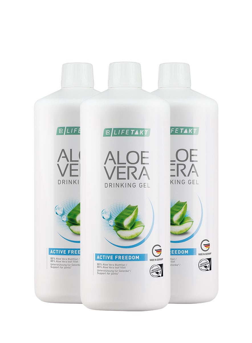 Aloe Vera Гел за пиене Active Freedom, троен комплект
